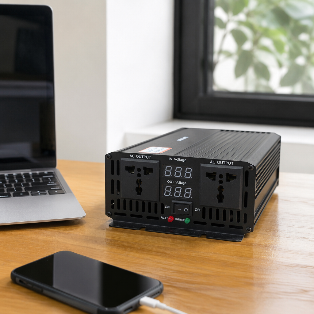 محول كهرباء محمول محمول في المنزل من طراز Black Clack Black Protect 220V details Picture