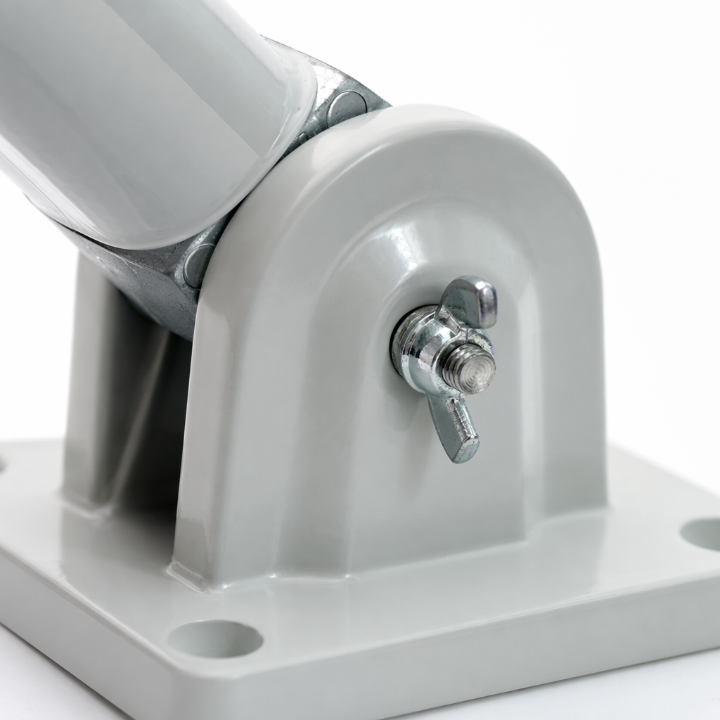 Aluminio gris 360 grados de ángulo de pared soporte de asta de bandera gira firme soporte de carga fuerte adaptación de muchas banderas Application Scenario