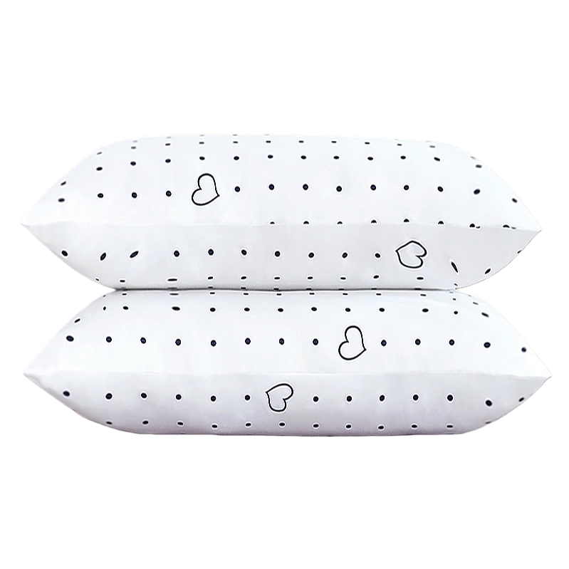 بقع بيضاء مع وسادة على شكل قلب أسود Item Picture