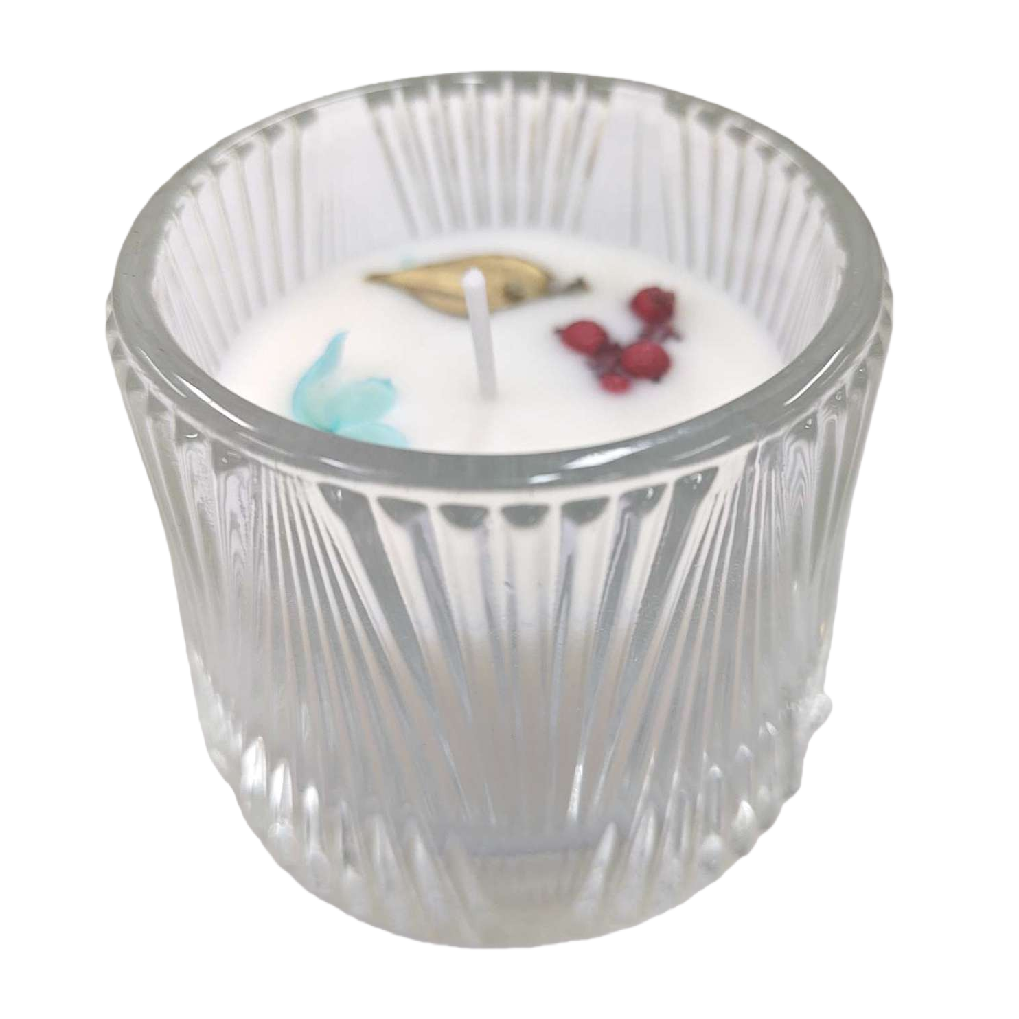 A simple and elegant candlestick set for home decoration with transparent glass and candles Item Picture