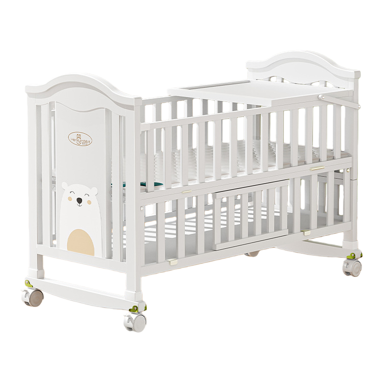 Baby bed, mother and baby products, foldable crib, mosquito net, safety guardrail, newborn baby bed Item Picture