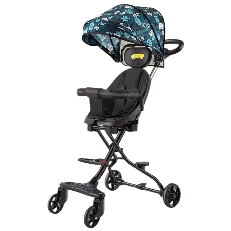 Baby strollers, baby care products, high landscape shock absorption, can be sat or lay on, and can be pushed in both directions details Picture