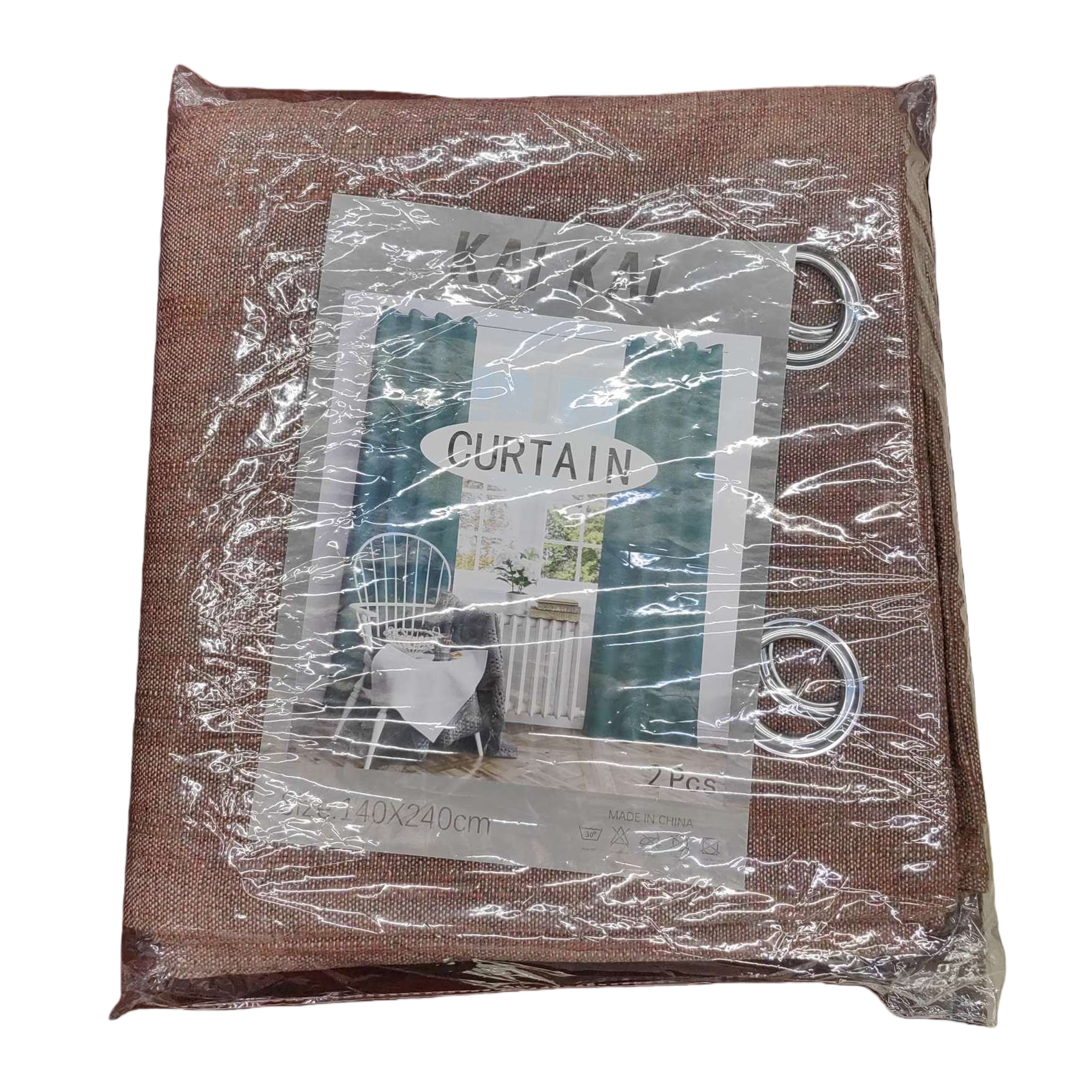 The brown curtain fabric has good light-blocking, heat-insulating and drape properties. It is a household decorative fabric with a width of 280cm Item Picture