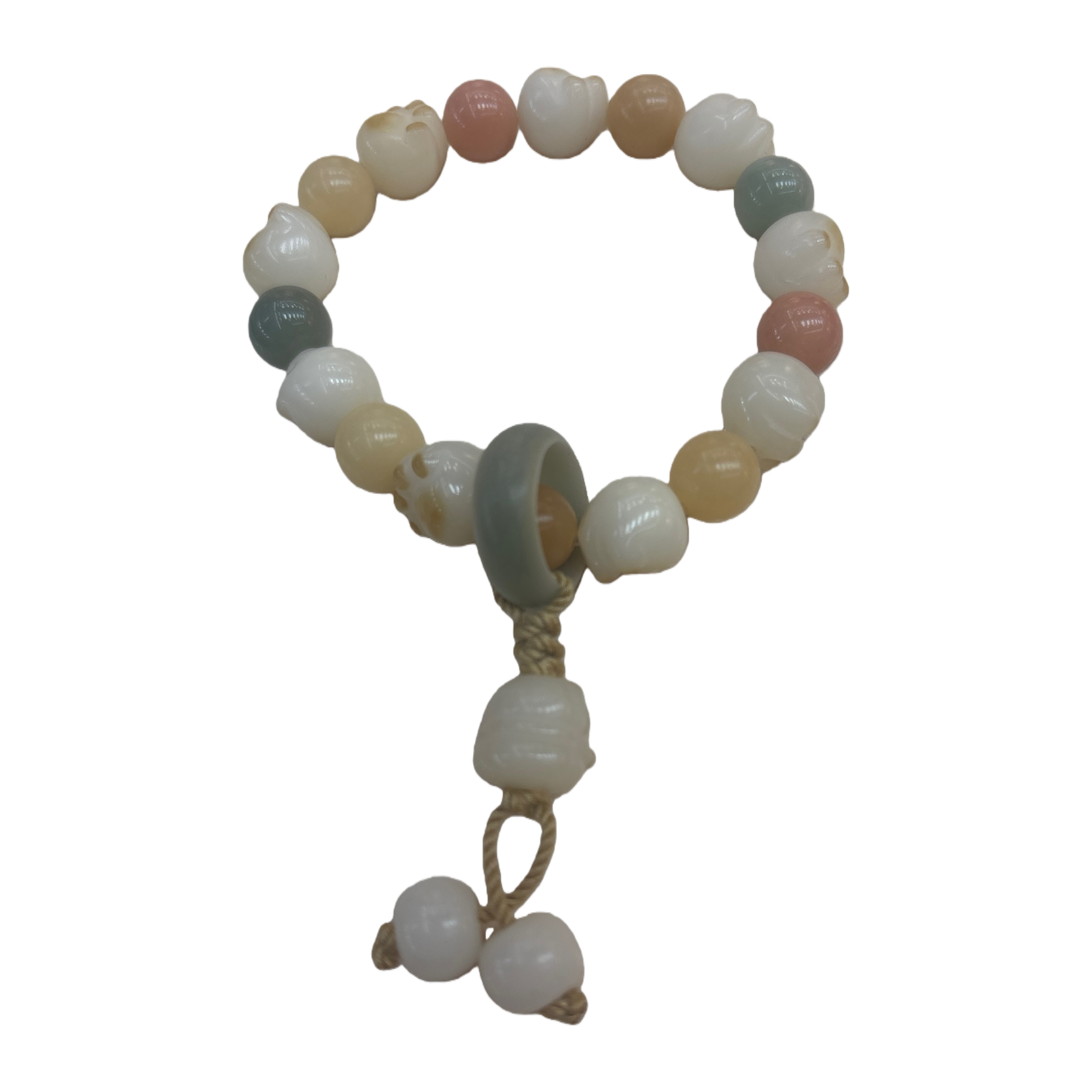 Colorful jade bead bracelets, made of natural jade with a smooth and lustrous appearance, are fashionable and versatile accessories Item Picture
