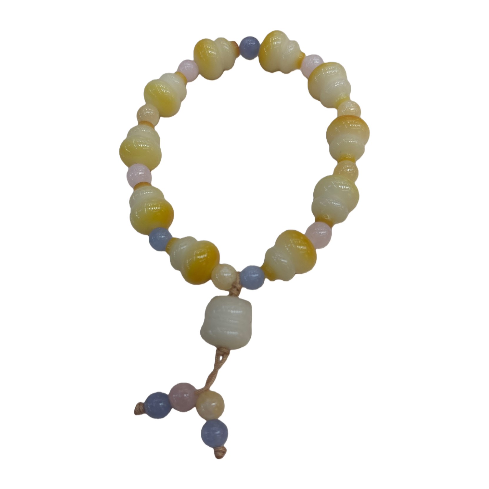 Colorful gourd bead bracelet, natural jade in multiple colors, simple and fashionable ladies' accessory Item Picture