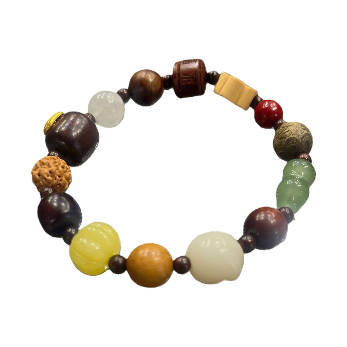 Multi color beads string pulsera moda versátil cuentas de piedra natural tejido decoración de la mano Item Picture
