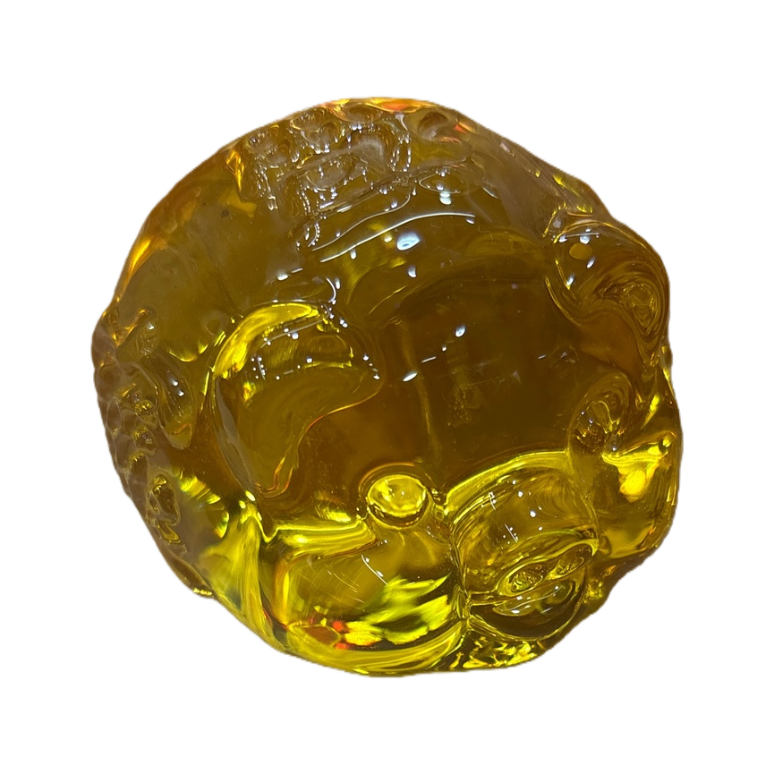 Yellow transparent pig-shaped resin ornaments are creative desktop decorations for home decoration Item Picture