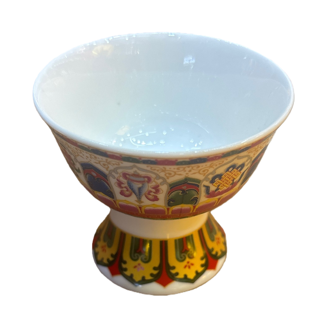 Colorful patterned highball glass, fashionable glass wine glass, household banquet water cup 300ml Item Picture