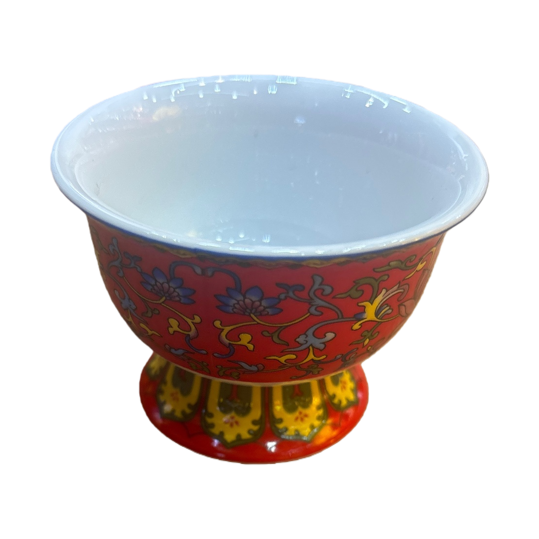 Red patterned ceramic cup, simple household tea cup, coffee cup and tableware set Item Picture