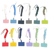 Colorful spiral rope mobile phone lanyard, fashionable, anti-loss and adjustable neck lanyard Item Picture