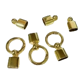 Golden metal keychain accessory, fashionable, simple and durable pendant, universal type Item Picture