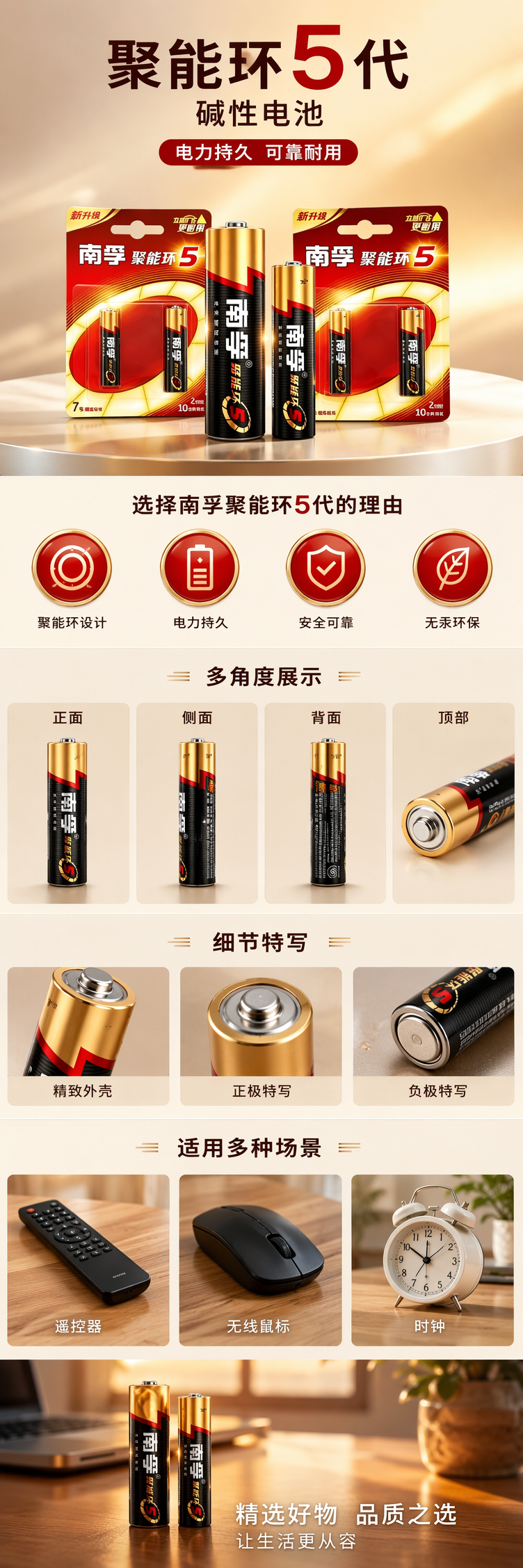 金色电池加红色包装木质桌面笔记本电脑详情1