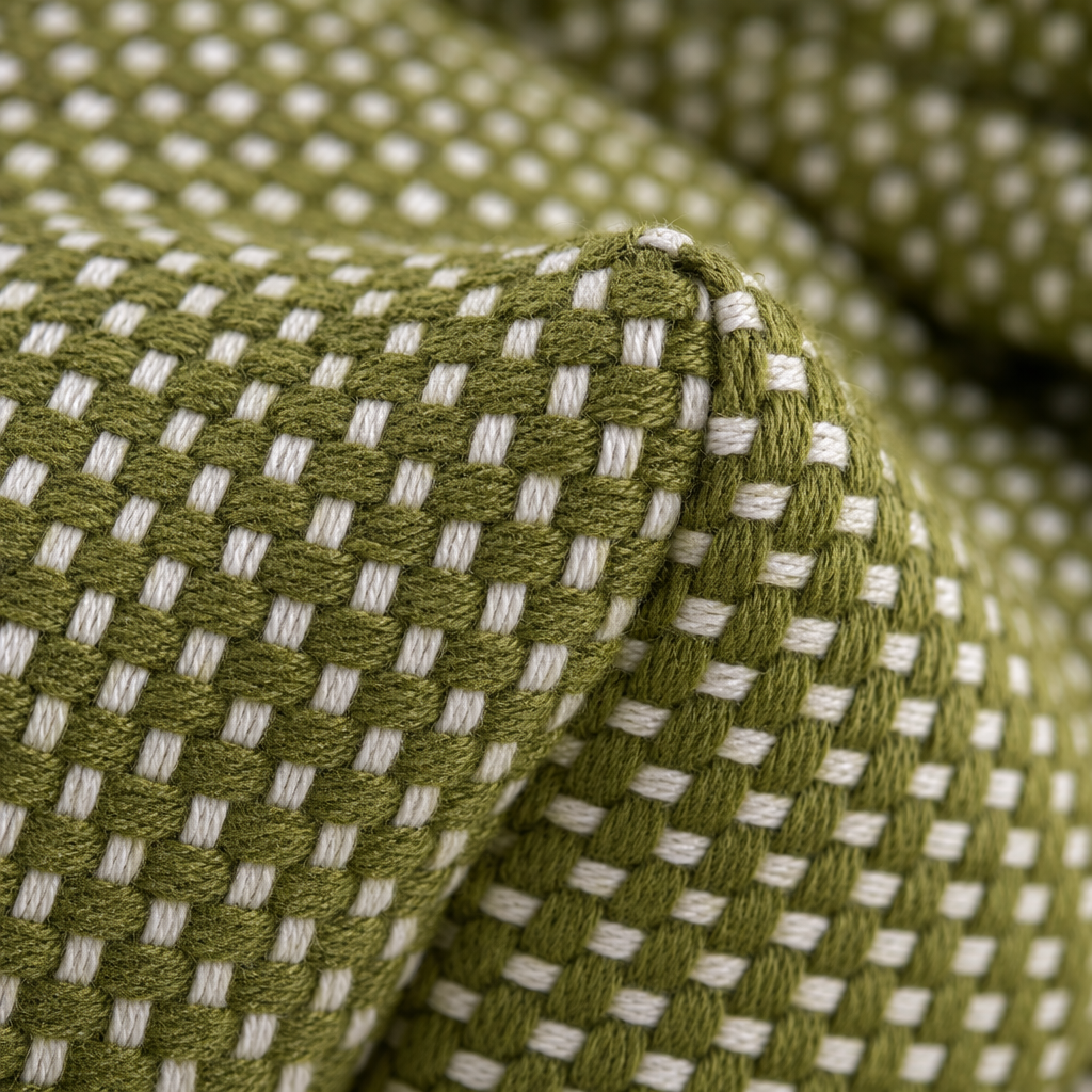 Green checkered throw pillows are soft furnishings and home furnishings for living rooms and bedrooms Application Scenario