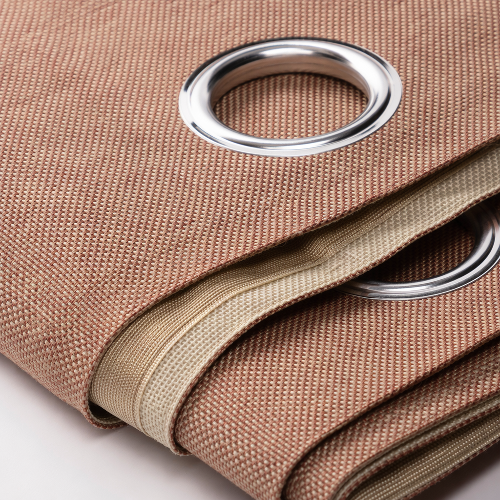 The brown curtain fabric has good light-blocking, heat-insulating and drape properties. It is a household decorative fabric with a width of 280cm Application Scenario
