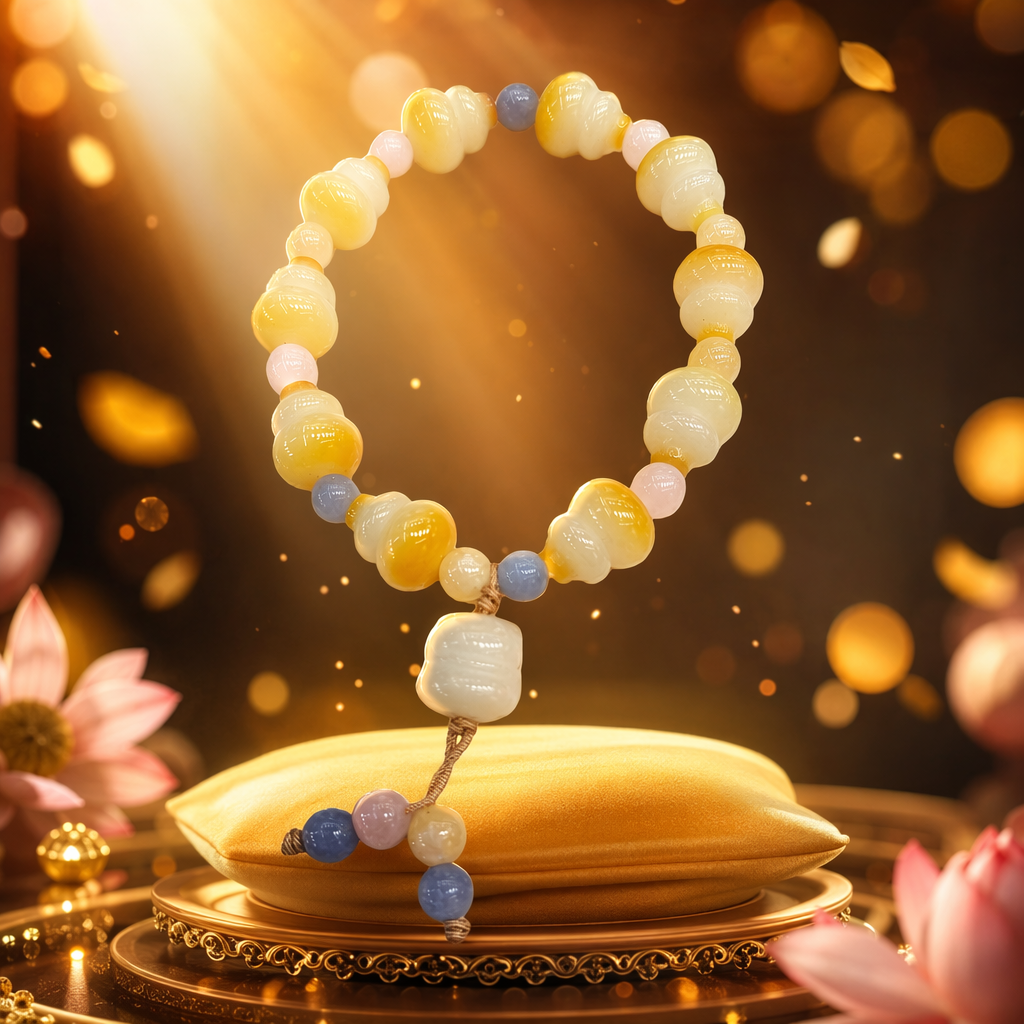 Colorful gourd bead bracelet, natural jade in multiple colors, simple and fashionable ladies' accessory Specification image