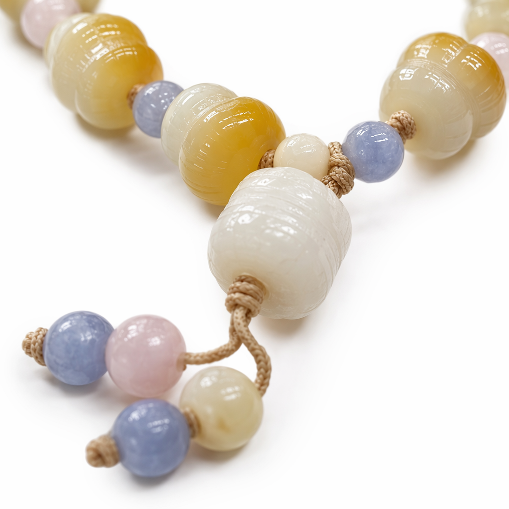 Colorful gourd bead bracelet, natural jade in multiple colors, simple and fashionable ladies' accessory Application Scenario