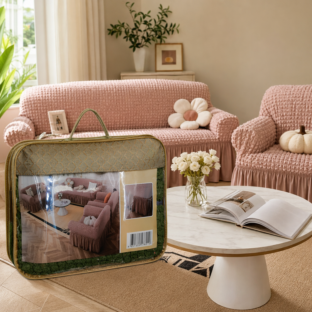 Green woven texture sofa cover special packaging bag details Picture