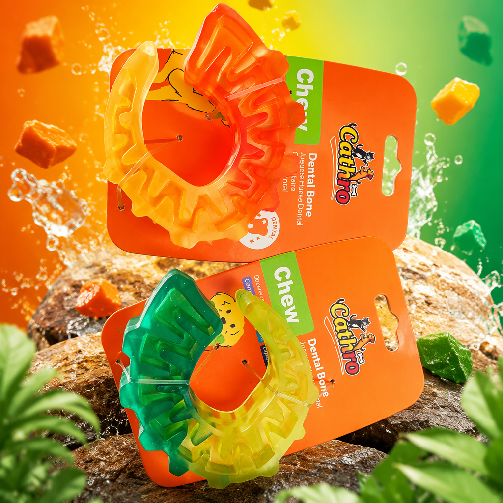 Colorful squid strip teething and licking toys, two-color pet teething toys, teething and cleaning teeth, durable and biting, specially designed for dogs Specification image