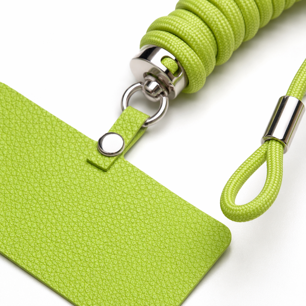 Colorful spiral rope mobile phone lanyard, fashionable, anti-loss and adjustable neck lanyard Application Scenario
