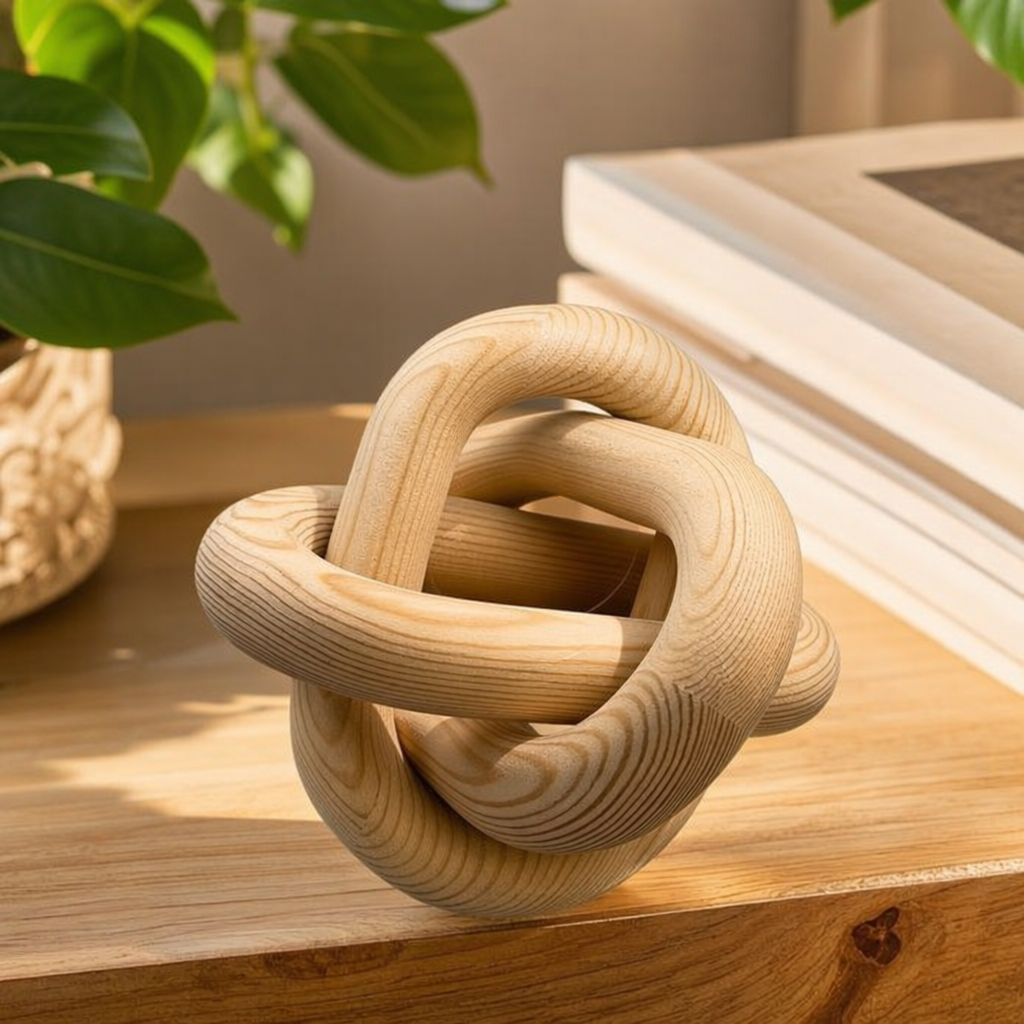 Madera clara nudos ornamentos nordic wind home expositores simplicidad salón dormitorio decoración cadena de madera details Picture
