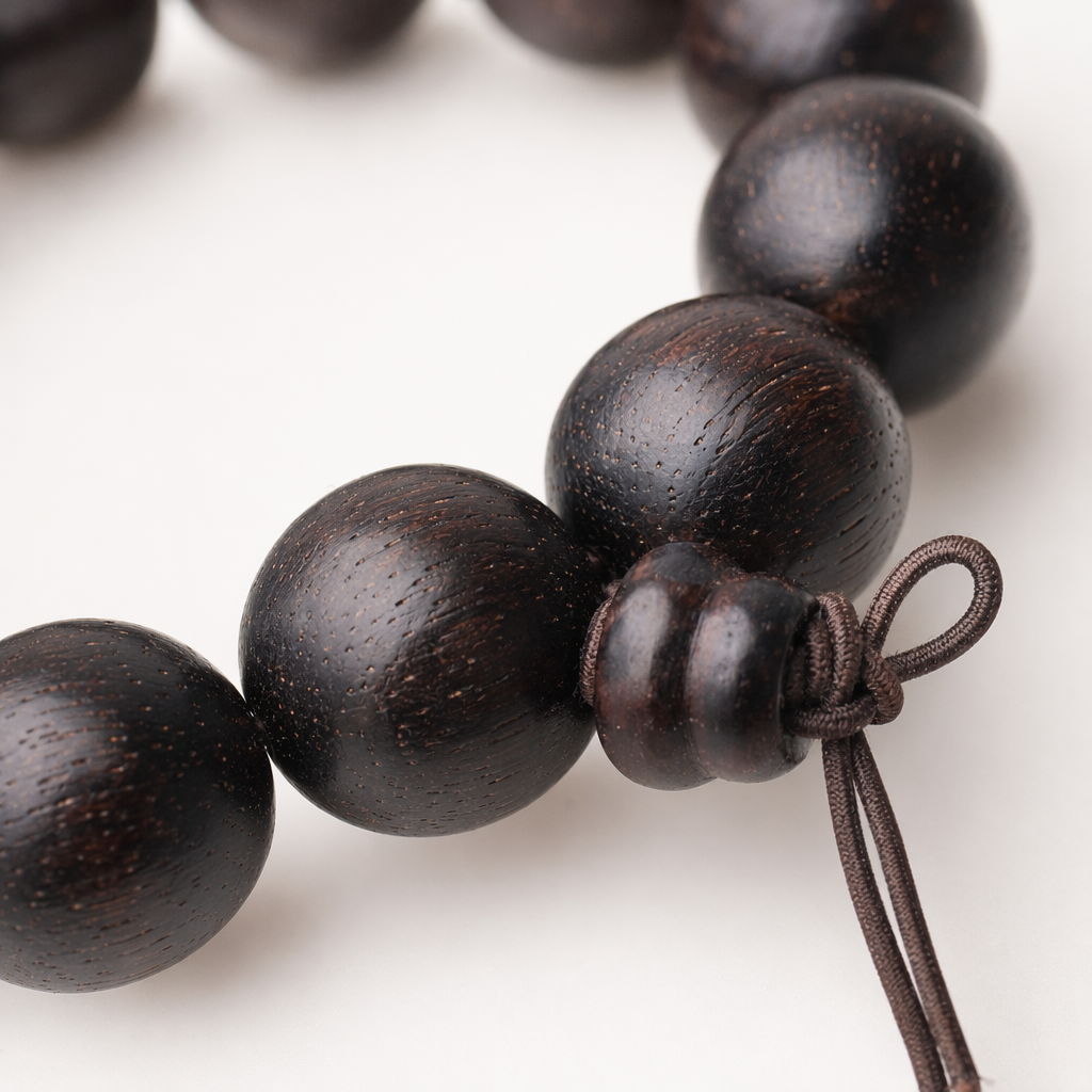 Dark wooden bracelet with natural texture, a versatile accessory for both men and women Application Scenario