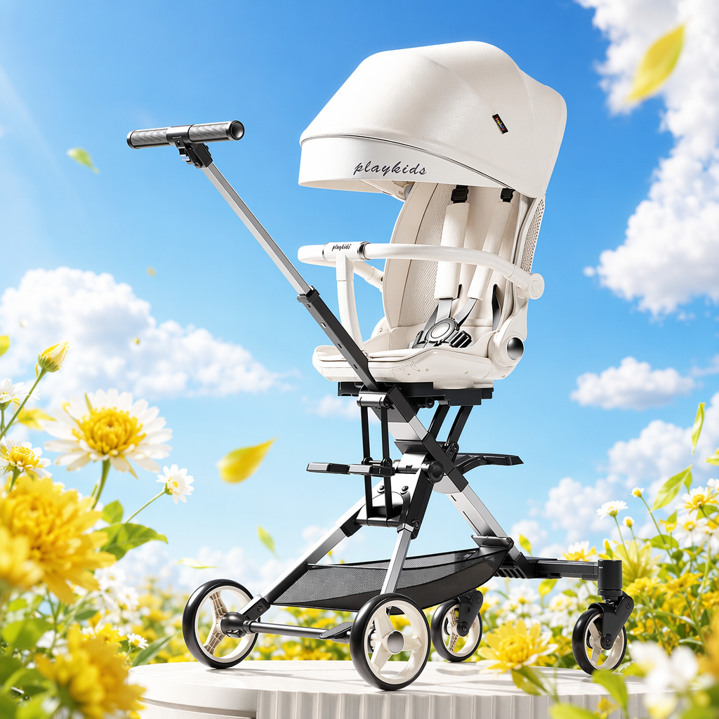 Baby strollers, baby products, foldable, lightweight, shock-absorbing strollers, safety seats details Picture