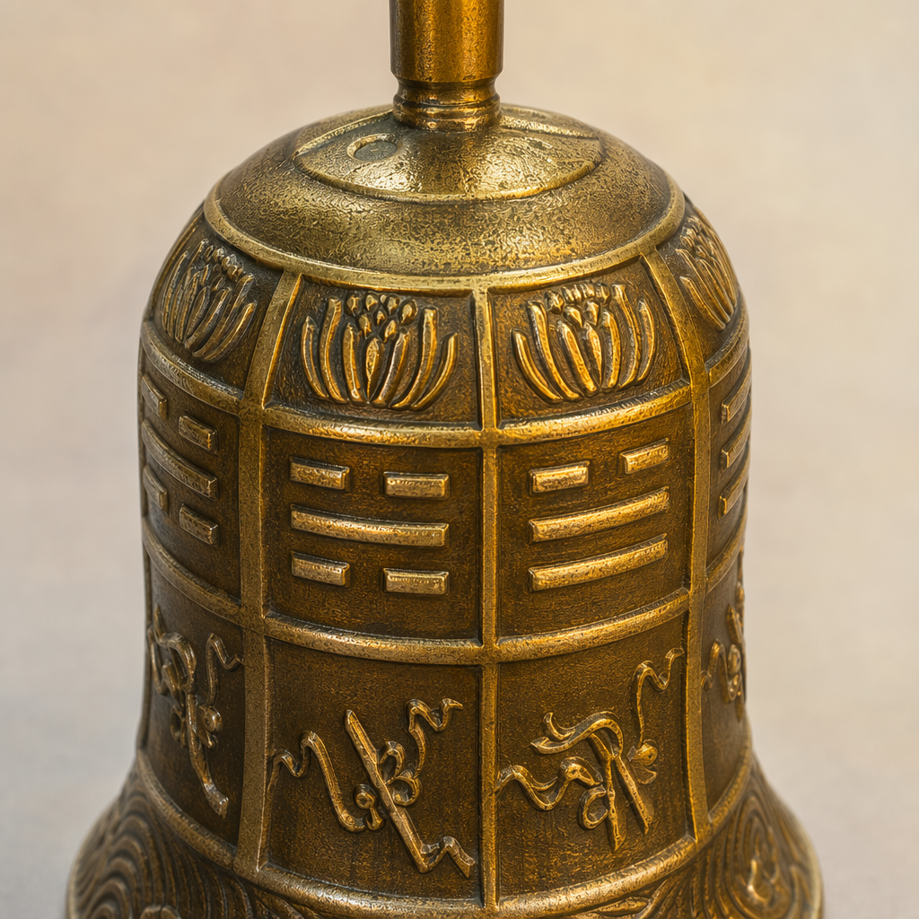 Golden trident bell wind chime home decoration living room bedroom balcony hanging decor Application Scenario