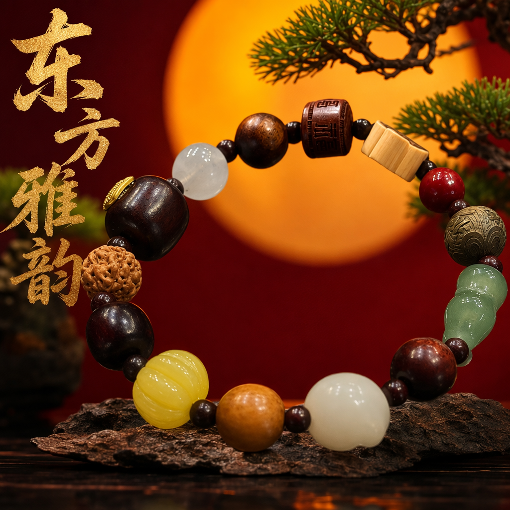 Multi color beads string pulsera moda versátil cuentas de piedra natural tejido decoración de la mano Specification image