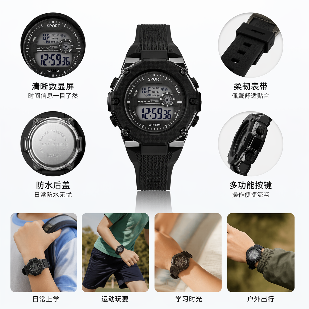 Reloj azul caja de regalo simple hombre de negocios reloj de cuarzo regalo paquete