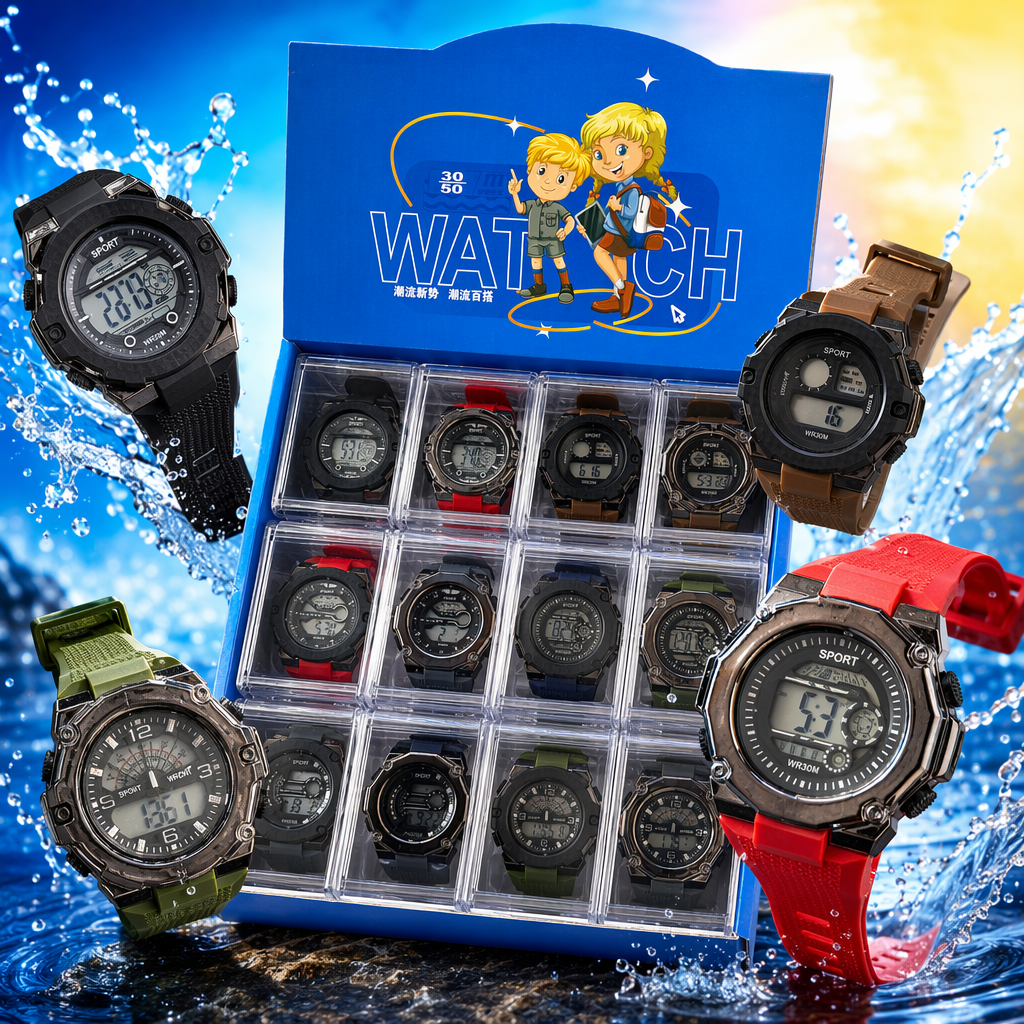 Reloj azul caja de regalo simple hombre de negocios reloj de cuarzo regalo paquete Specification image