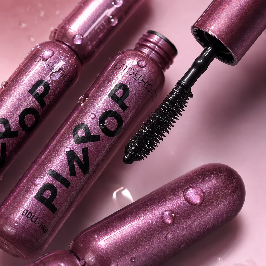 The purple-red glitter mascara is long-lasting, elongating, curling and shaping Application Scenario
