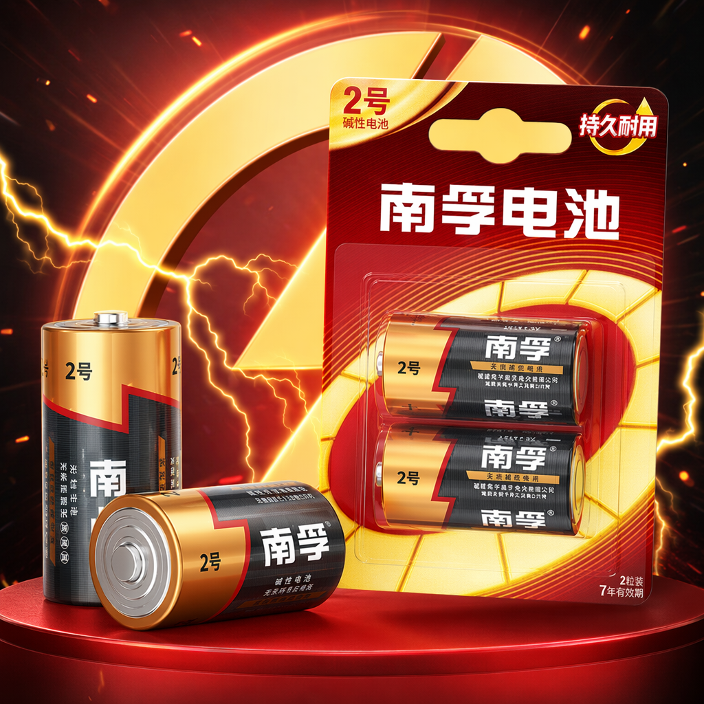 Nanfu Alkaline Battery No. 2, red packaging, 4-piece set, durable and long-lasting, with a validity period of 7 years Specification image