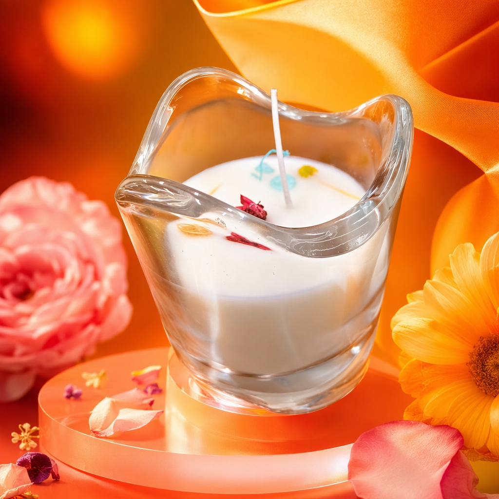White candle glass cup set, scented candle souvenir, home decoration items Specification image