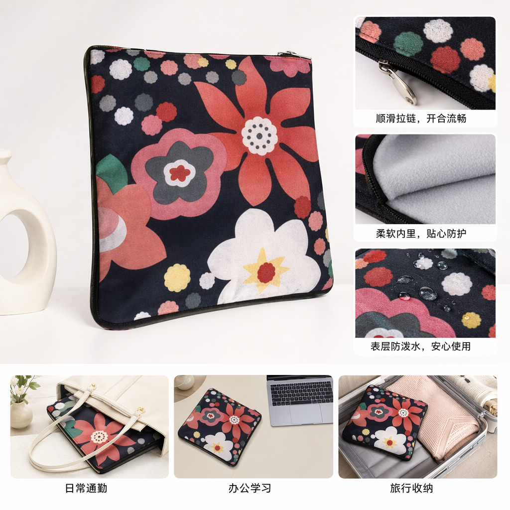 Thickened PE material folding hand-held plastic shopping bag, express packaging bag Grab portable details Picture