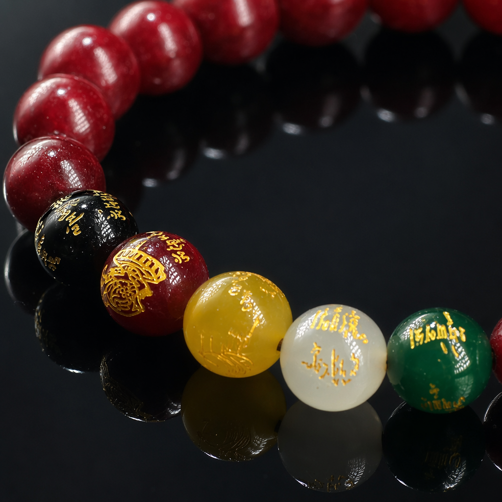 Red beaded bracelet with natural agate beads, simple and fashionable ladies' jewelry Application Scenario