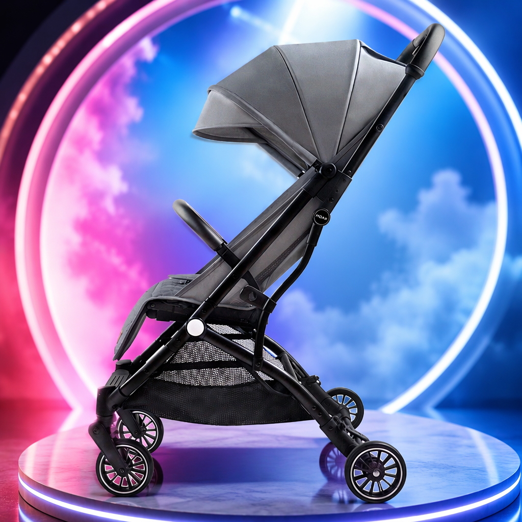 Baby strollers, lightweight folding children's strollers made of aluminum alloy with five-point safety belts details Picture