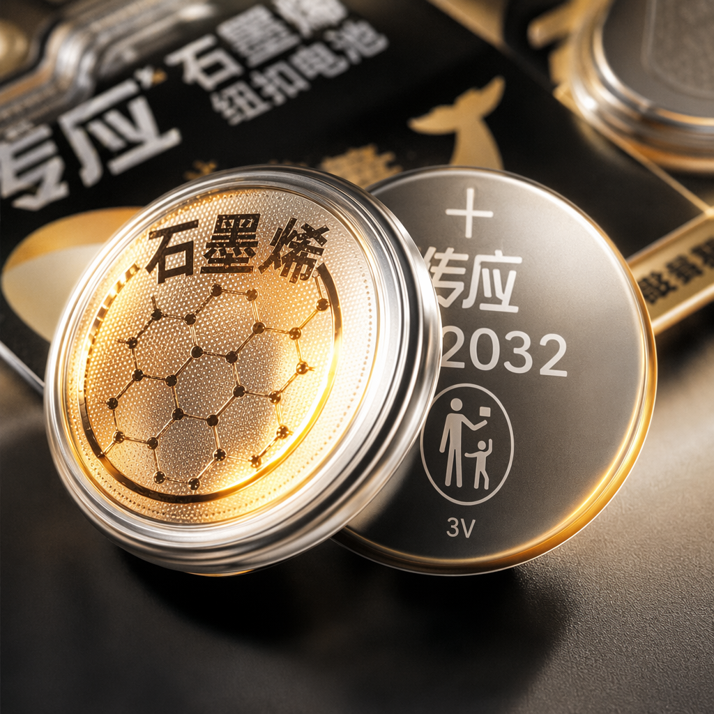 1 piece of CR2032 button battery packaging for display with a golden background Application Scenario