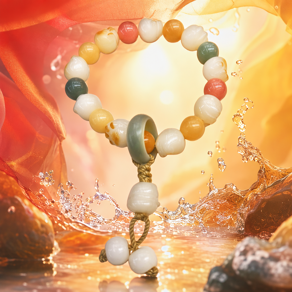 Colorful jade bead bracelets, made of natural jade with a smooth and lustrous appearance, are fashionable and versatile accessories Specification image