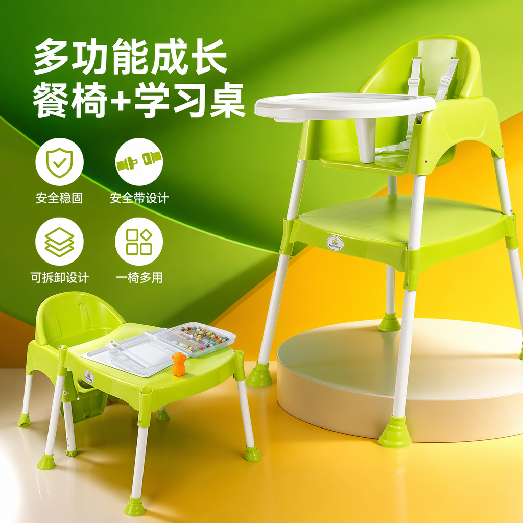 儿童餐椅母婴用品可调节安全带宝宝用餐座椅