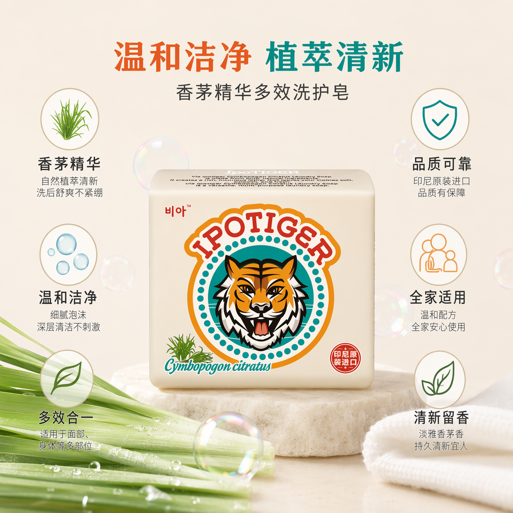 Indonesian Veya Palm Tiger Lemongrass Laundry Soap 300g