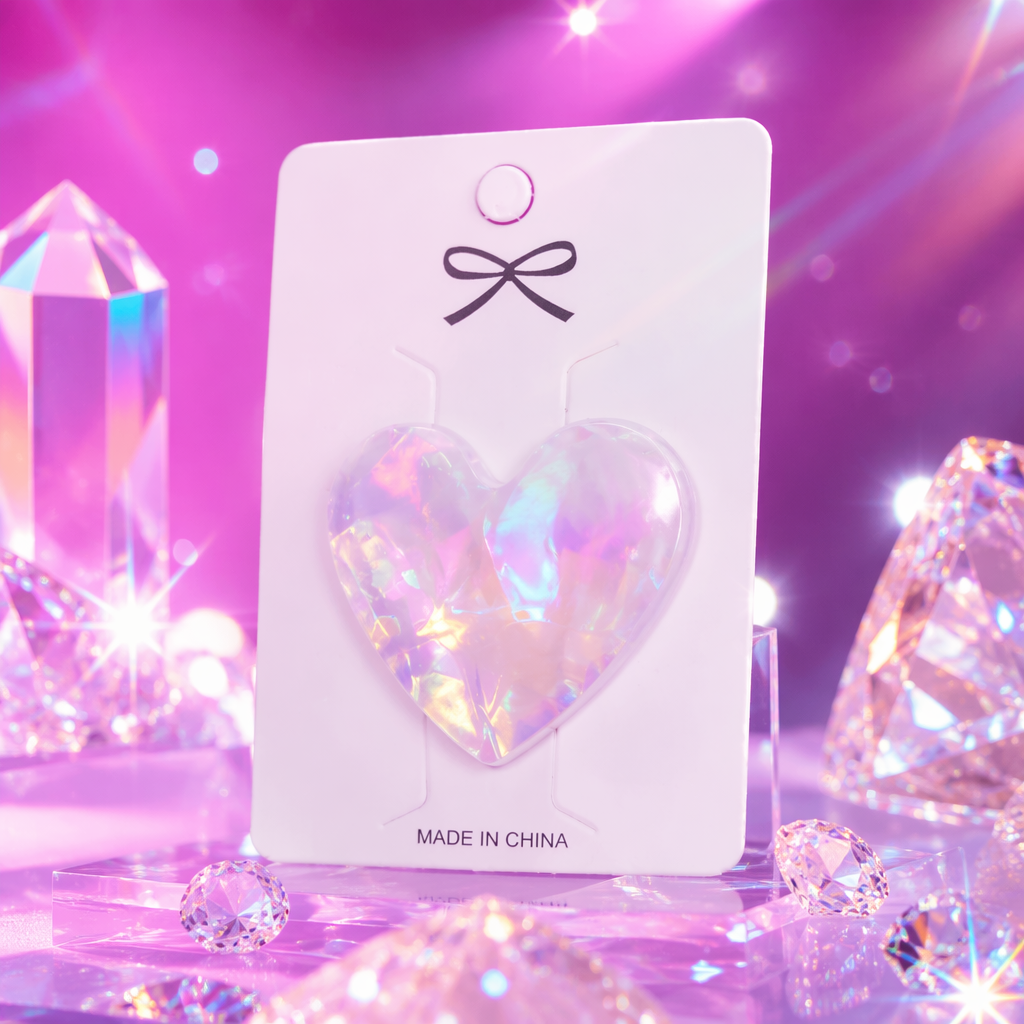 DIY white card heart-shaped sequined jewelry for greeting card decoration materials Specification image