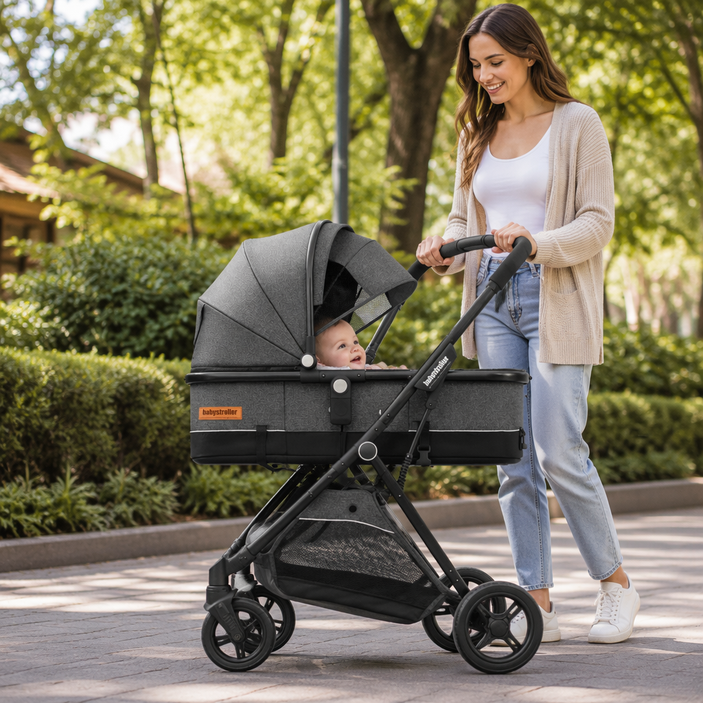 Carrito de bebé portátil plegable puede sentarse y acostarse multifuncional suministros para madres y bebés details Picture