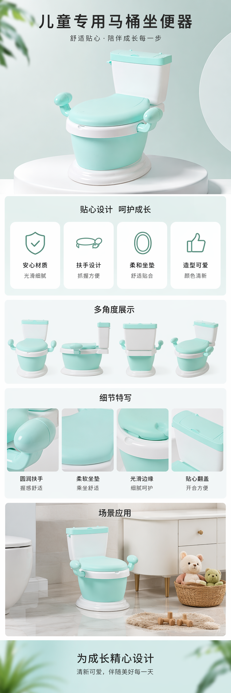 婴幼儿专用儿童座便器母婴洗护用品安全防滑可折叠详情1