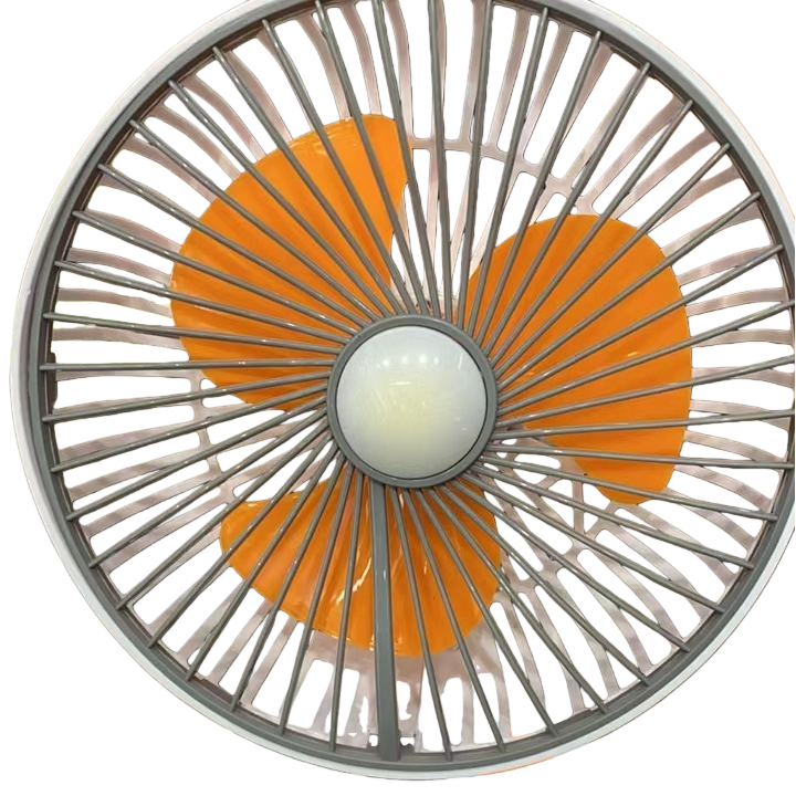 Ventilador de piso naranja para el hogar silencioso ahorro de energía tres velocidades Item Picture