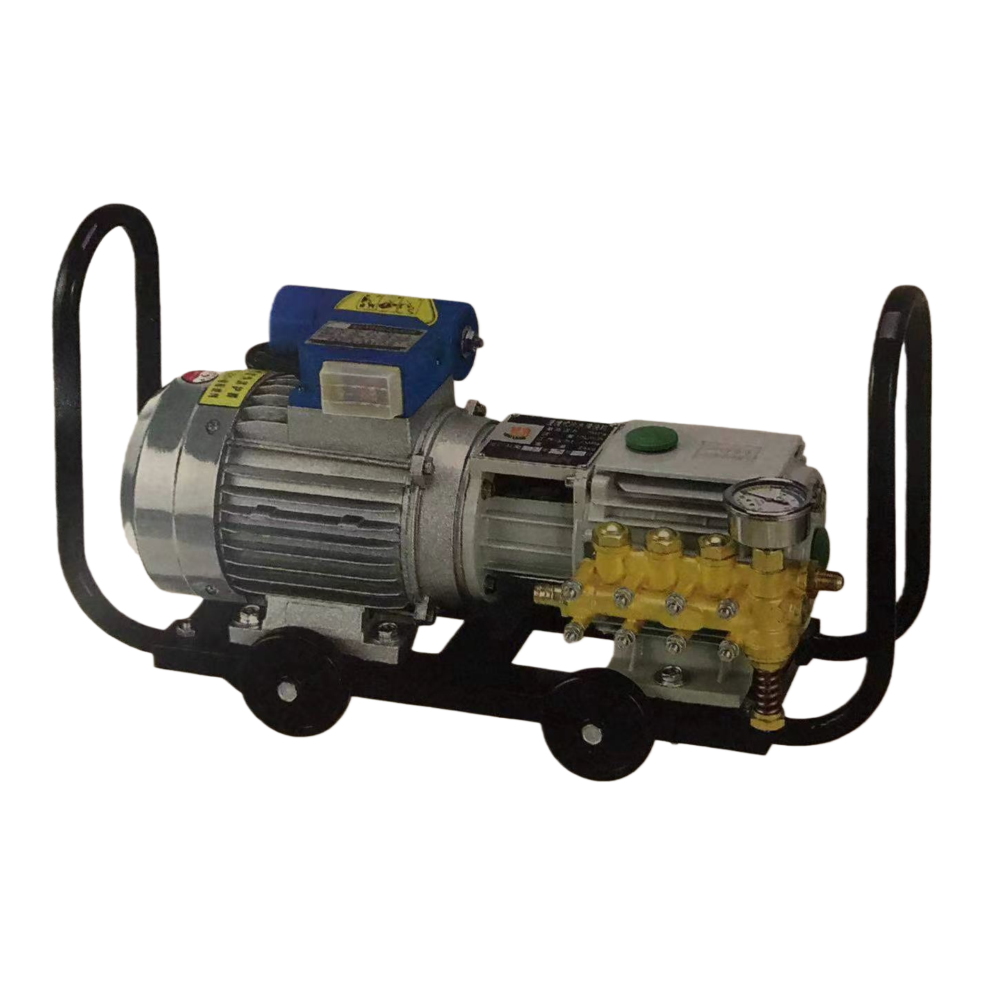 Plata motor amarillo cuerpo de la bomba negro carro bastidor lavadora de alta presión Item Picture