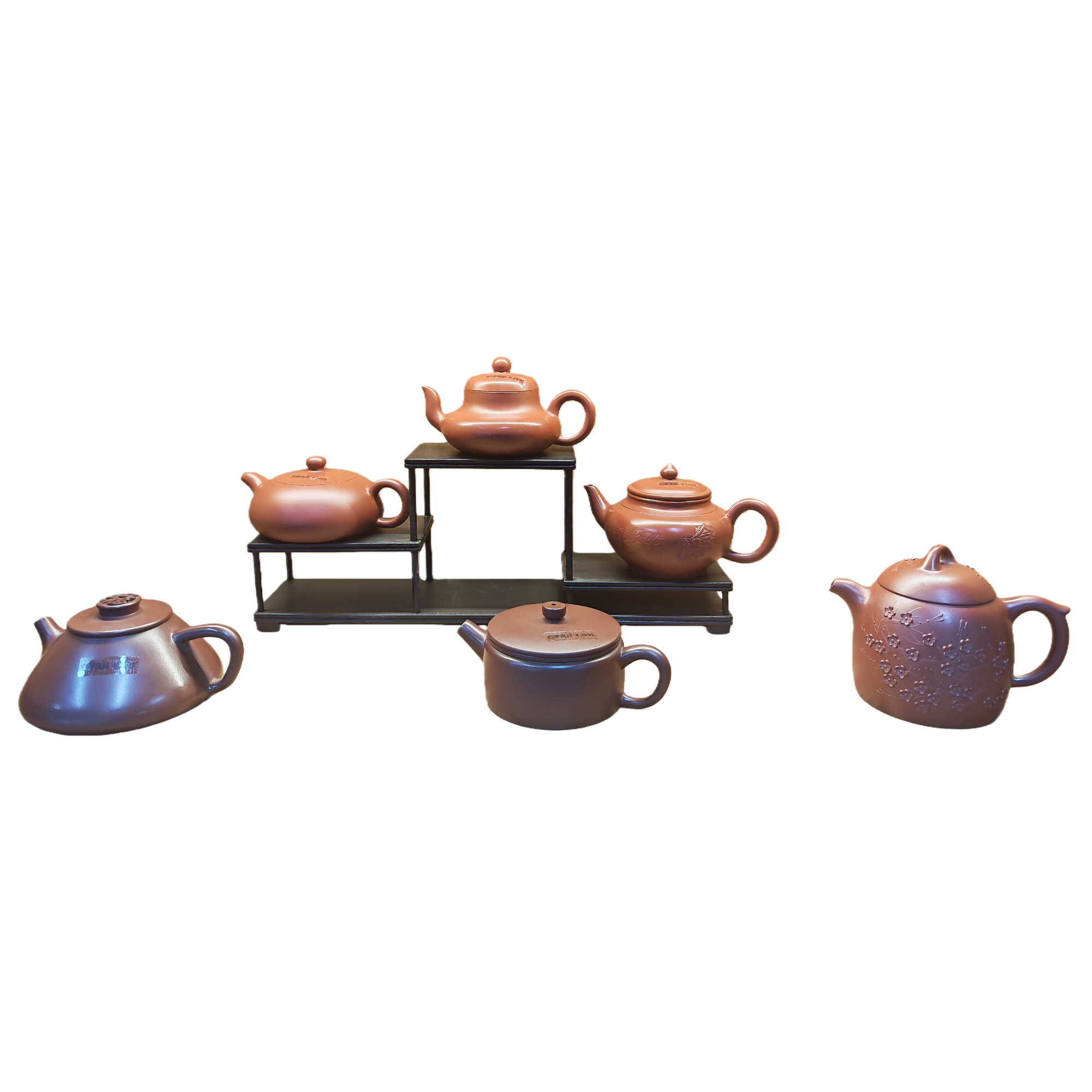 Reddish-brown purple clay teapot display items, home tea sets, collectible grade, handcrafted Item Picture