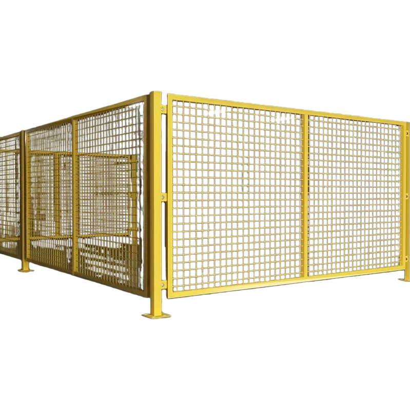 Yellow metal grid fence for courtyard balcony protection, household, can be cut Item Picture