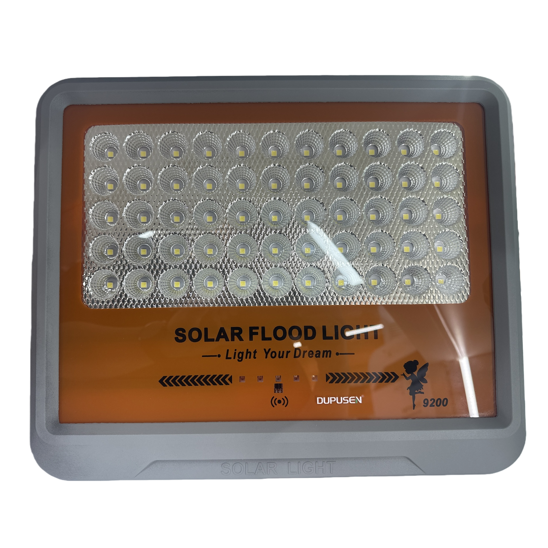 Orange shell solar floodlight, outdoor waterproof lighting, garden lawn light Item Picture