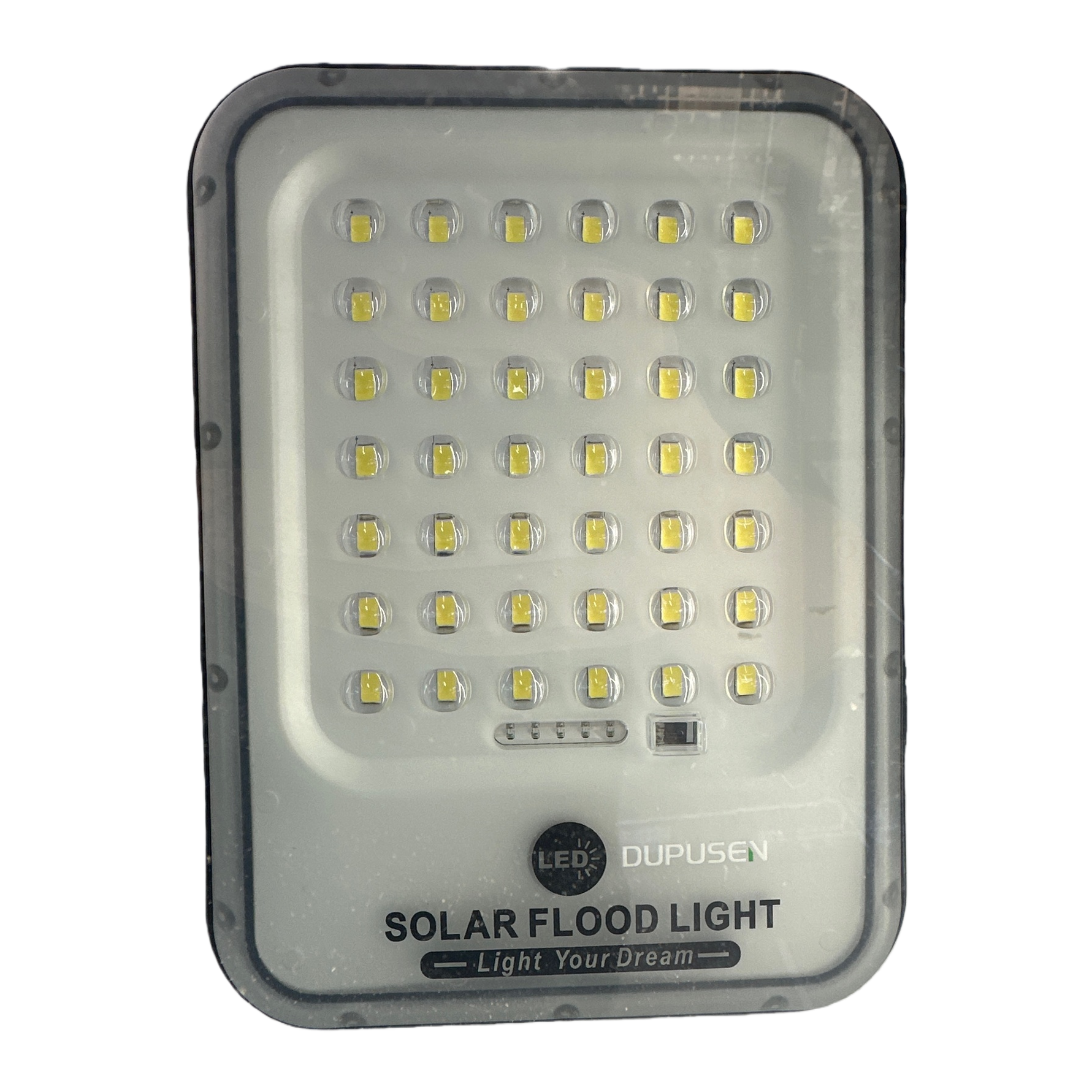 Grey LED solar floodlight, outdoor waterproof lighting, courtyard lawn light Item Picture