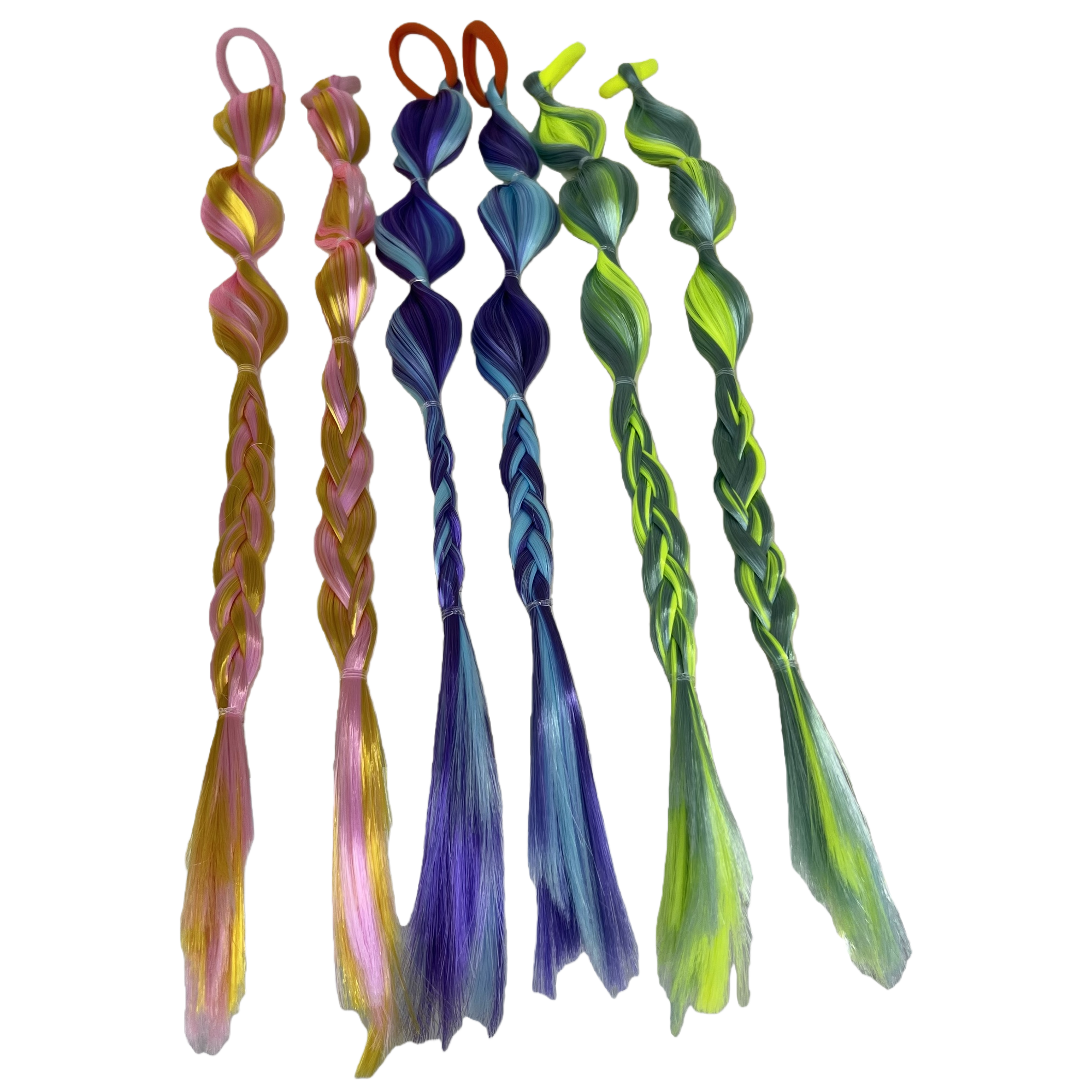 The colorful woven wig with braids simulates the natural drape of hair strands and can be adjusted for tightness Item Picture